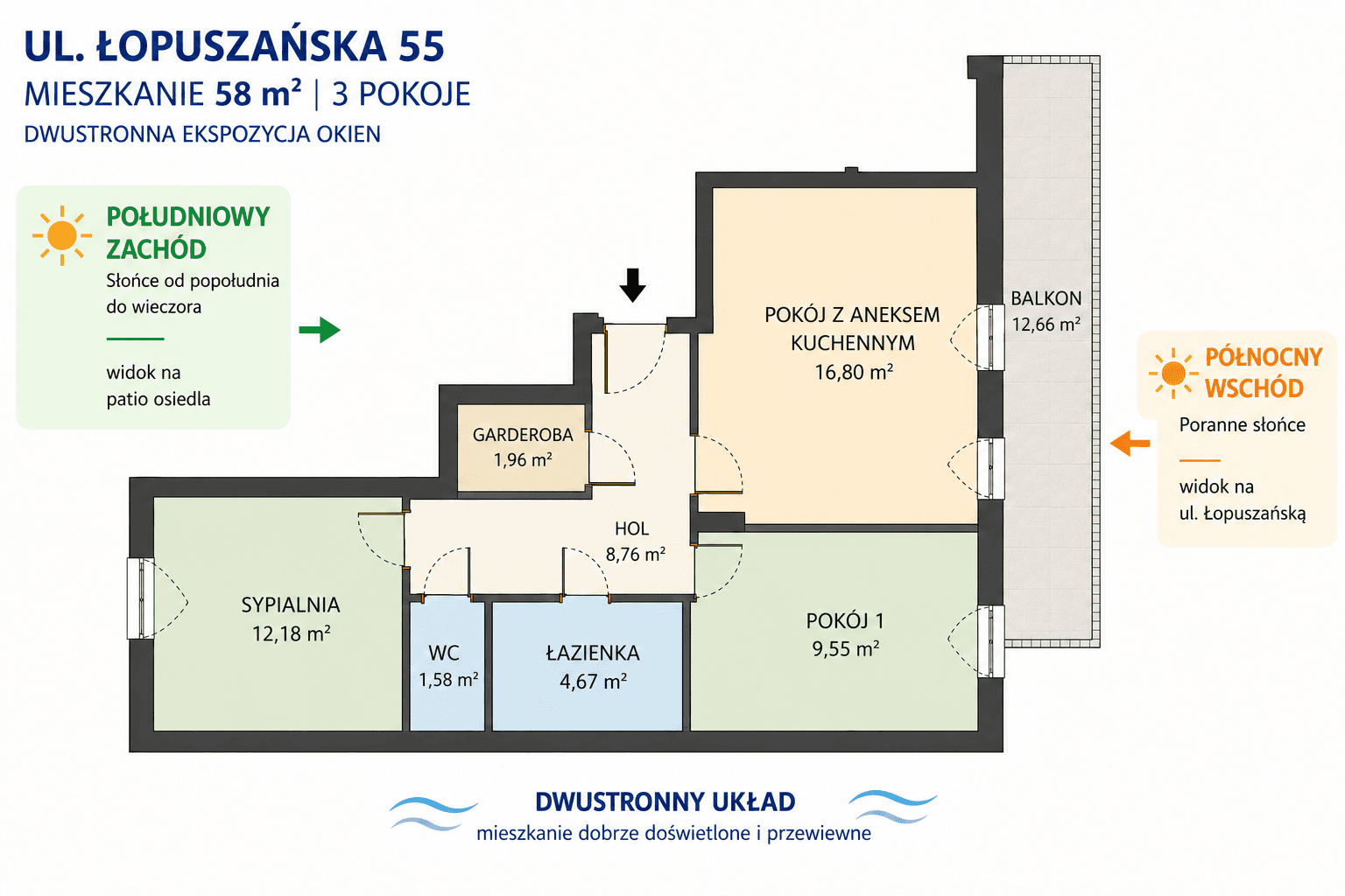3 pokoje, 58 m² — Włochy — zdjęcie 28